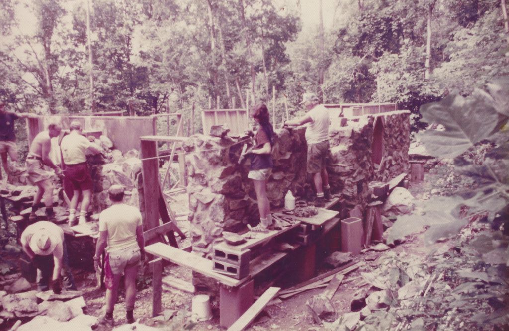 Cabin - Late Summer 1980 large group of workers